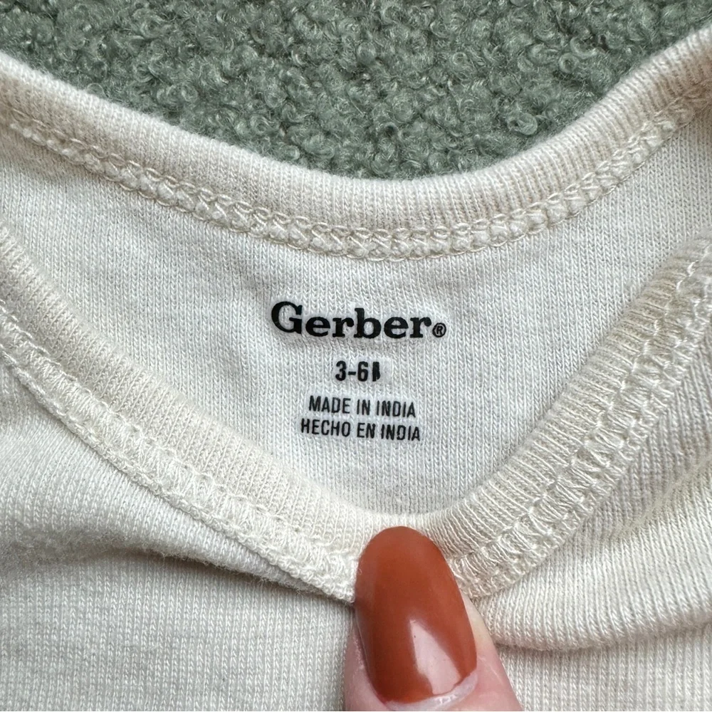 Gerber Tan Short Sleeve Onesie Bodysuit